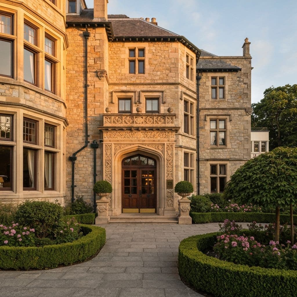 Historic exterior of Serene Vista Hotel