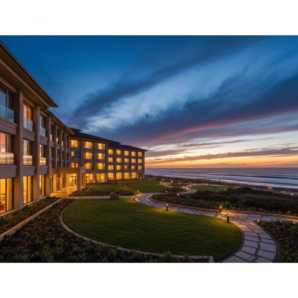 Hotel Exterior at Twilight
